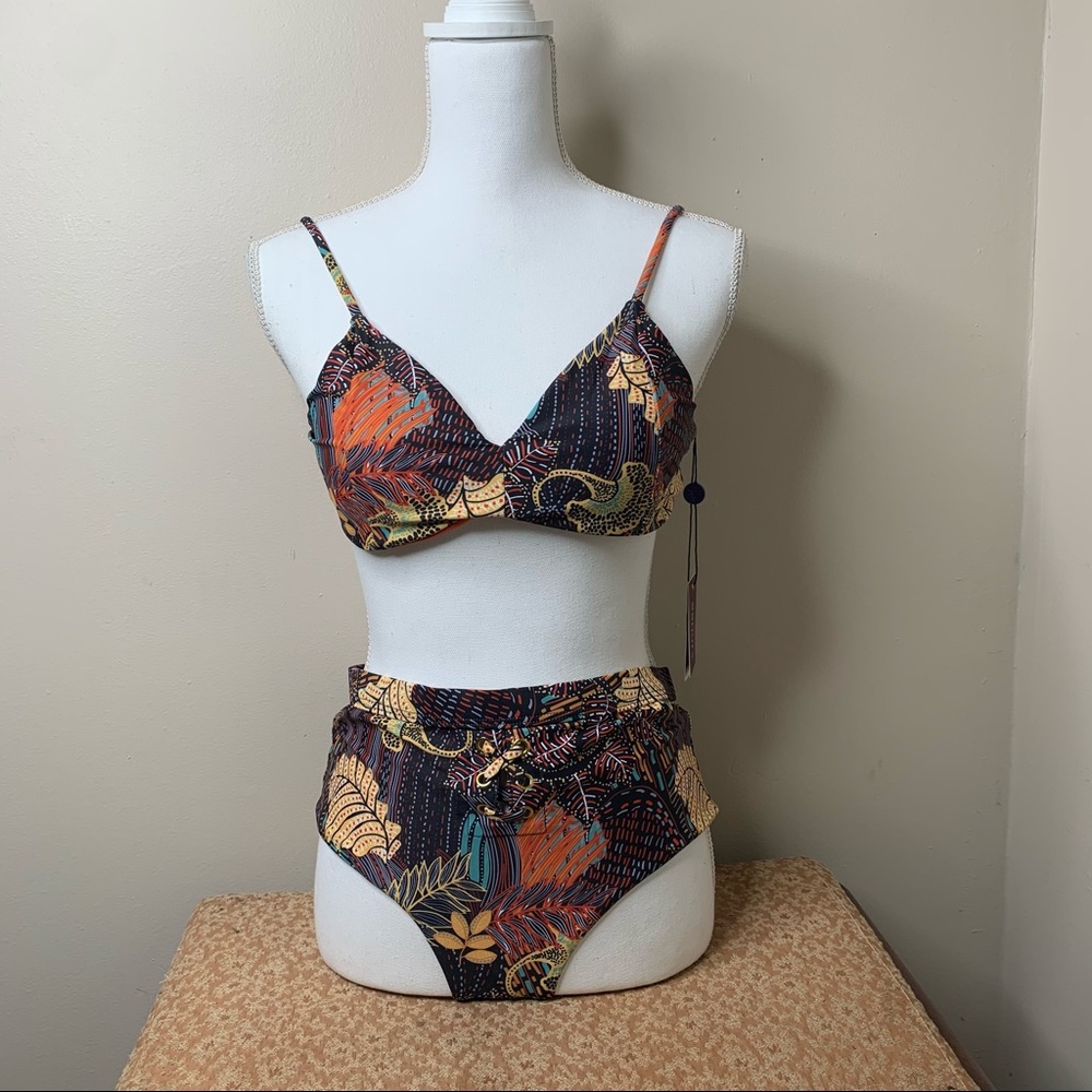 NWT VIGOSS High Waisted 2 Piece Swimsuit